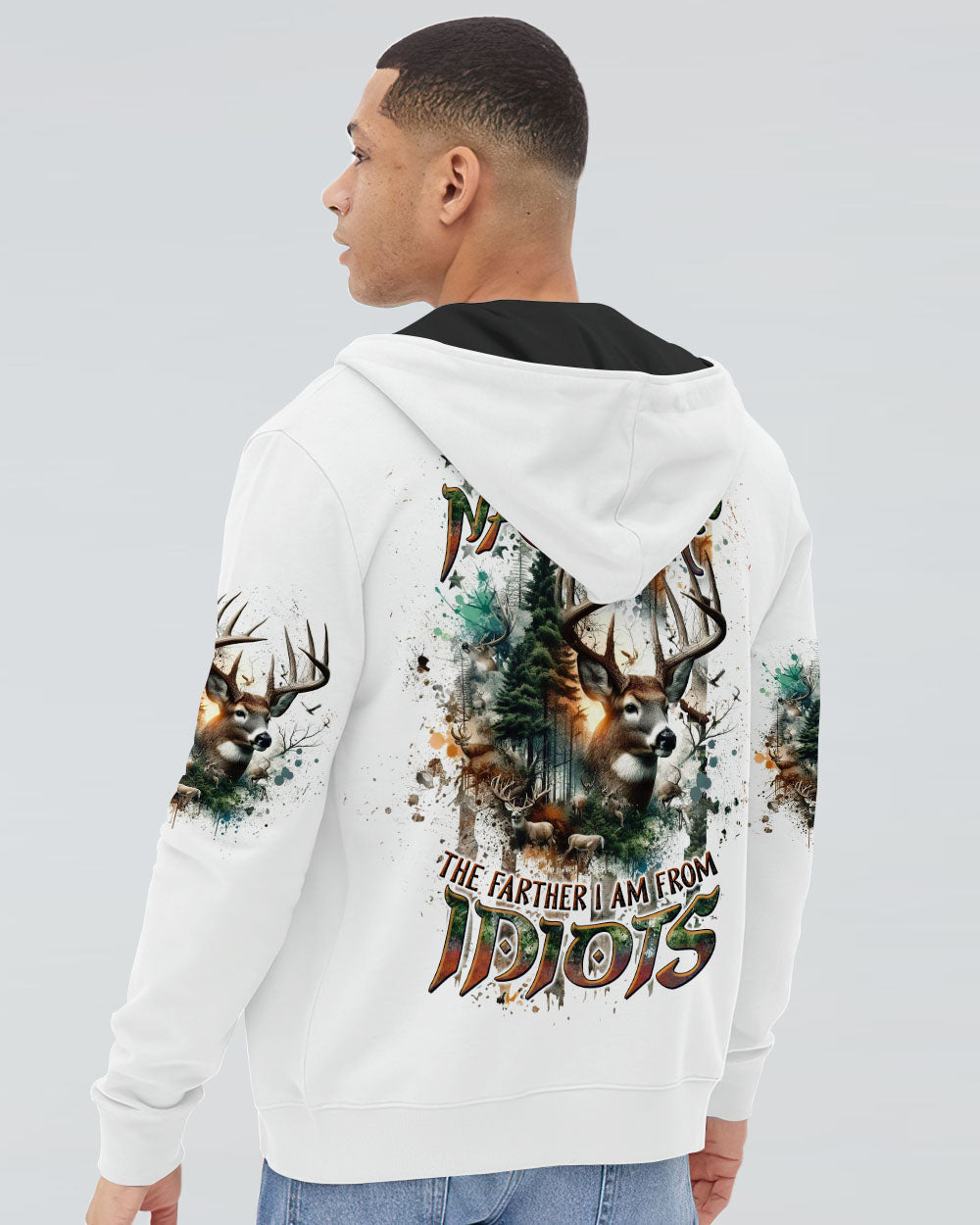 BLISSCORNERS THE CLOSER I GET TO NATURE DEER HUNTING ALL OVER PRINT