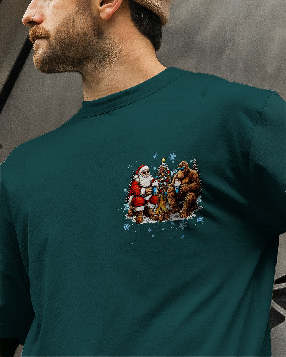 BLISSCORNERS MAKING MEMORIES ONE CAMPFIRE AT A TIME BIGFOOT CHRISTMAS ALL OVER PRINT -  TLTW1711251