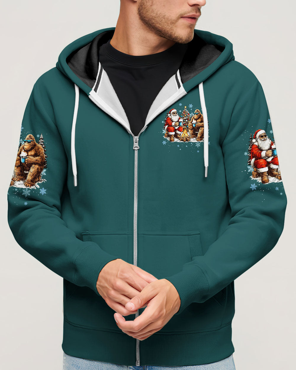 BLISSCORNERS MAKING MEMORIES ONE CAMPFIRE AT A TIME BIGFOOT CHRISTMAS ALL OVER PRINT -  TLTW1711251