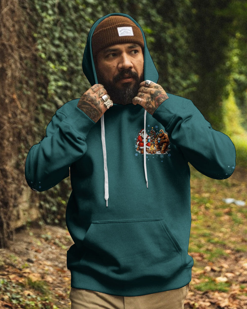 BLISSCORNERS MAKING MEMORIES ONE CAMPFIRE AT A TIME BIGFOOT CHRISTMAS ALL OVER PRINT -  TLTW1711251