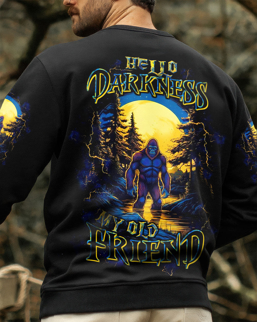 BLISSCORNERS HELLO DARKNESS MY OLD FRIEND BIGFOOT ALL OVER PRINT -  TLTW1711252