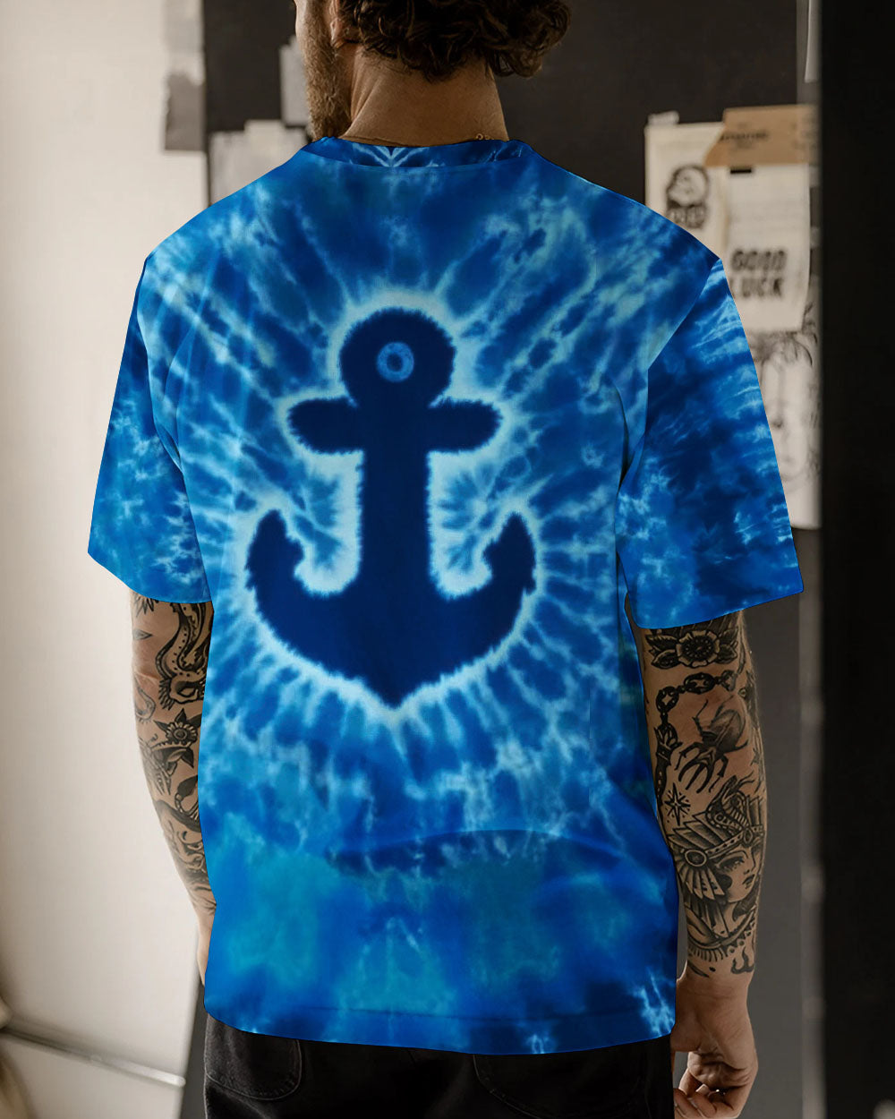 BLISSCORNERS ANCHOR TIE DYE  ALL OVER PRINT