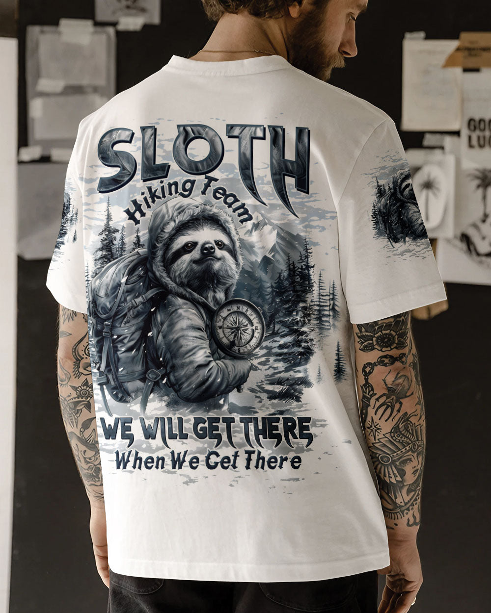 BLISSCORNERS SLOTH HIKING TEAM ALL OVER PRINT