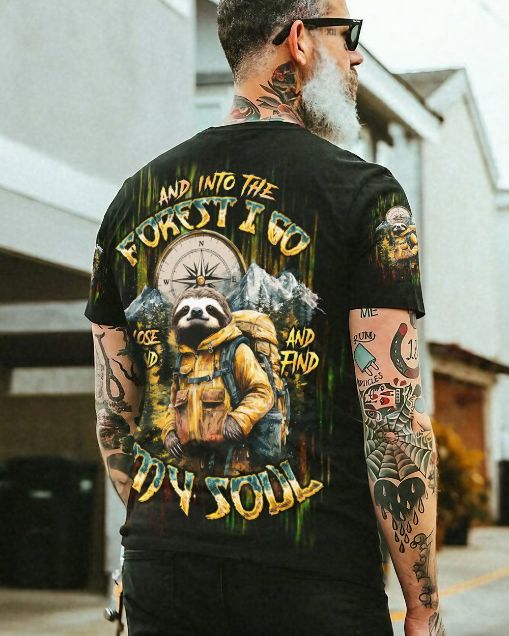 BLISSCORNERS AND INTO THE FOREST I GO SLOTH ALL OVER PRINT