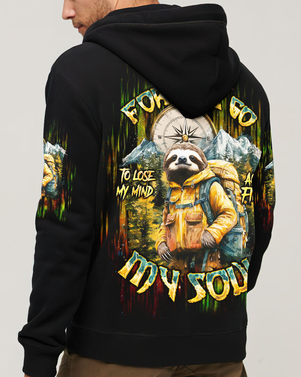 BLISSCORNERS AND INTO THE FOREST I GO SLOTH ALL OVER PRINT