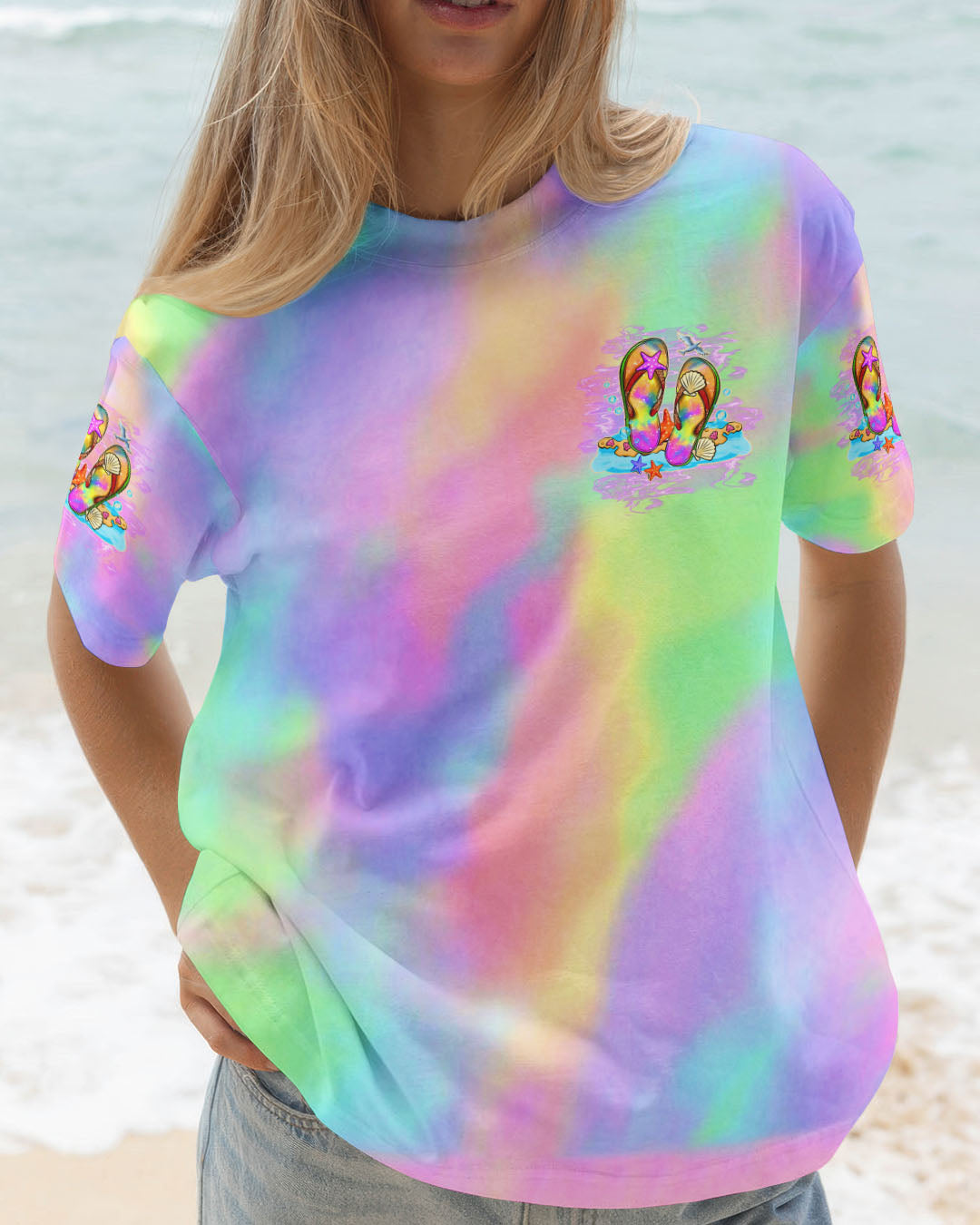 BLISSCORNERS LIFE IS BETTER IN FLIP-FLOPS AND SANDY TOES ALL OVER PRINT