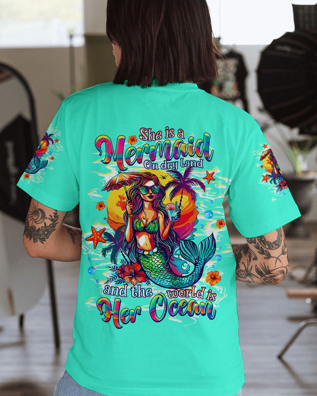 BLISSCORNERS SHE IS A MERMAID ALL OVER PRINT
