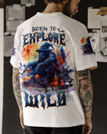 BLISSCORNERS BORN TO EXPLORE DESTINED TO BE WILD BIGFOOT HALLOWEEN ALL OVER PRINT