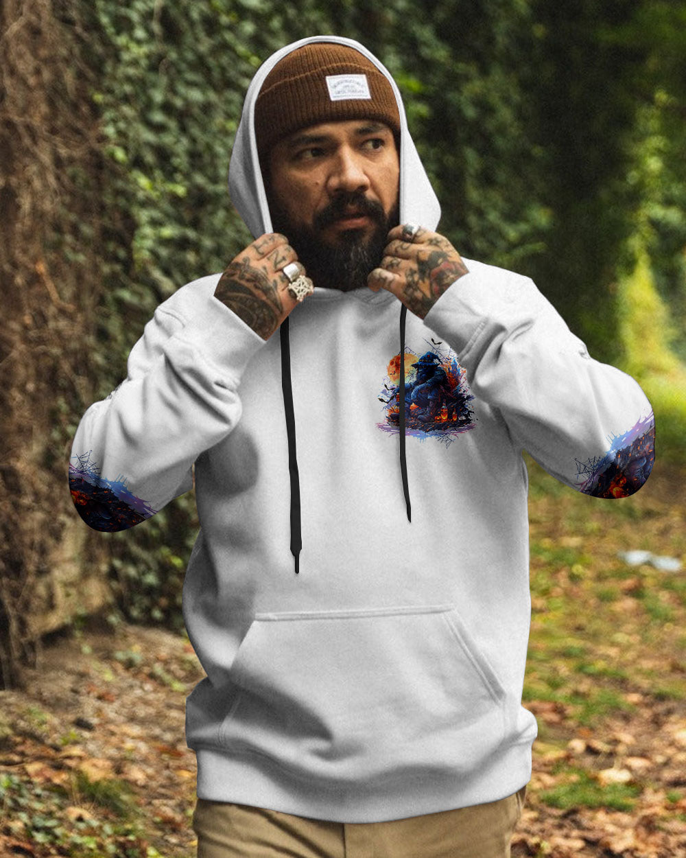 BLISSCORNERS BORN TO EXPLORE DESTINED TO BE WILD BIGFOOT HALLOWEEN ALL OVER PRINT