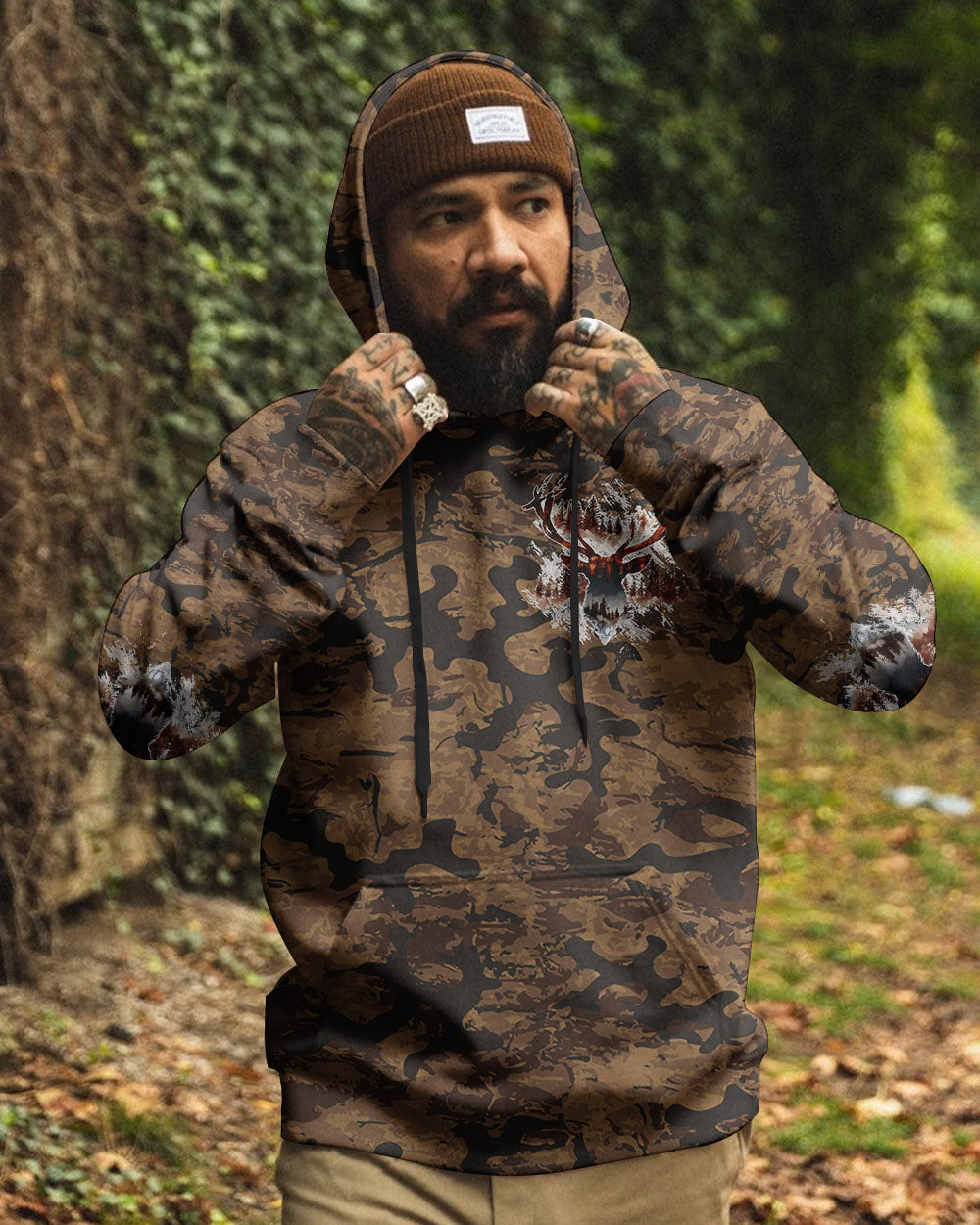 BLISSCORNERS THE CLOSER I GET TO NATURE DEER HUNTING ALL OVER PRINT -  TLTW1911244