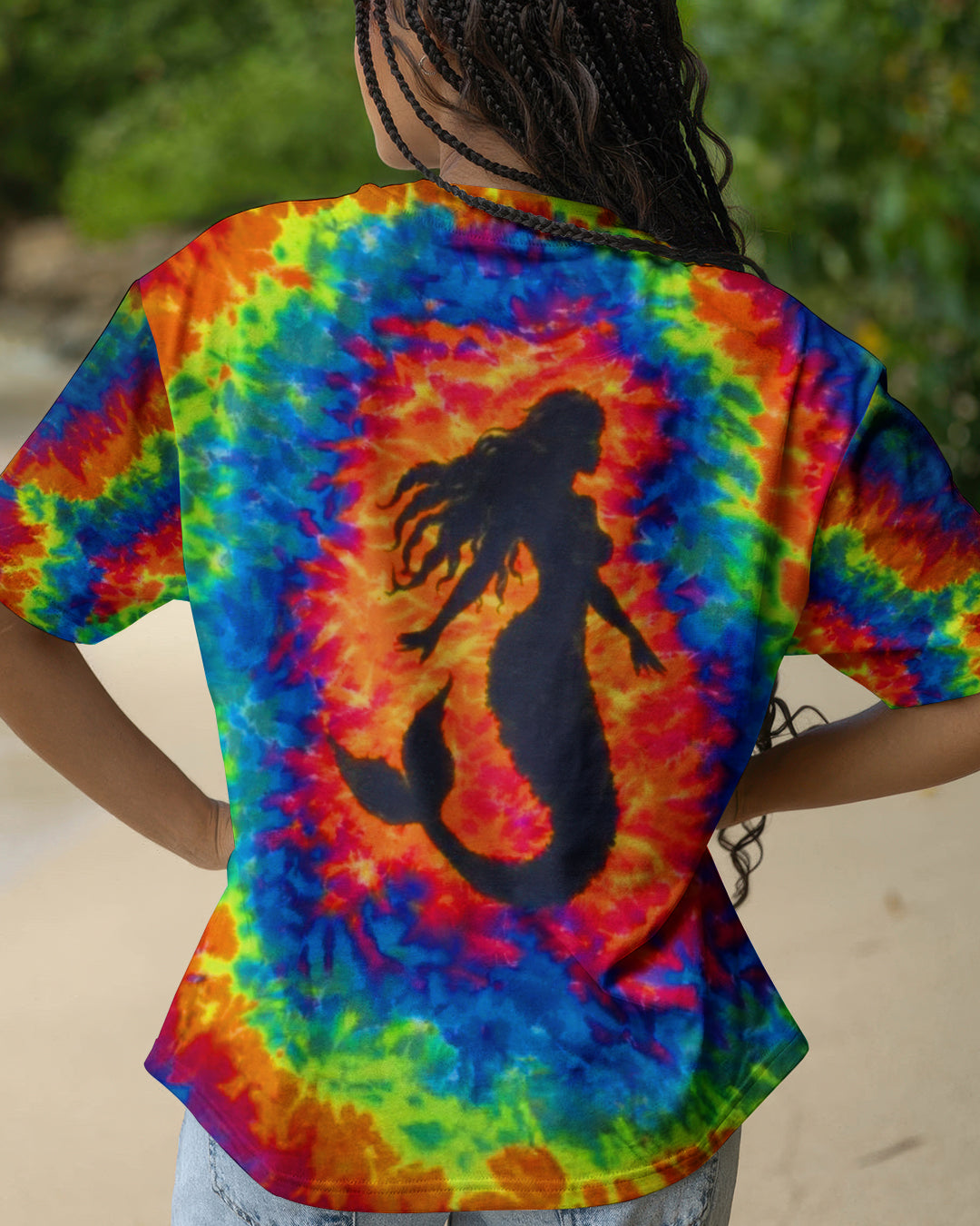 BLISSCORNERS MERMAID COLORFUL SWIRL  ALL OVER PRINT