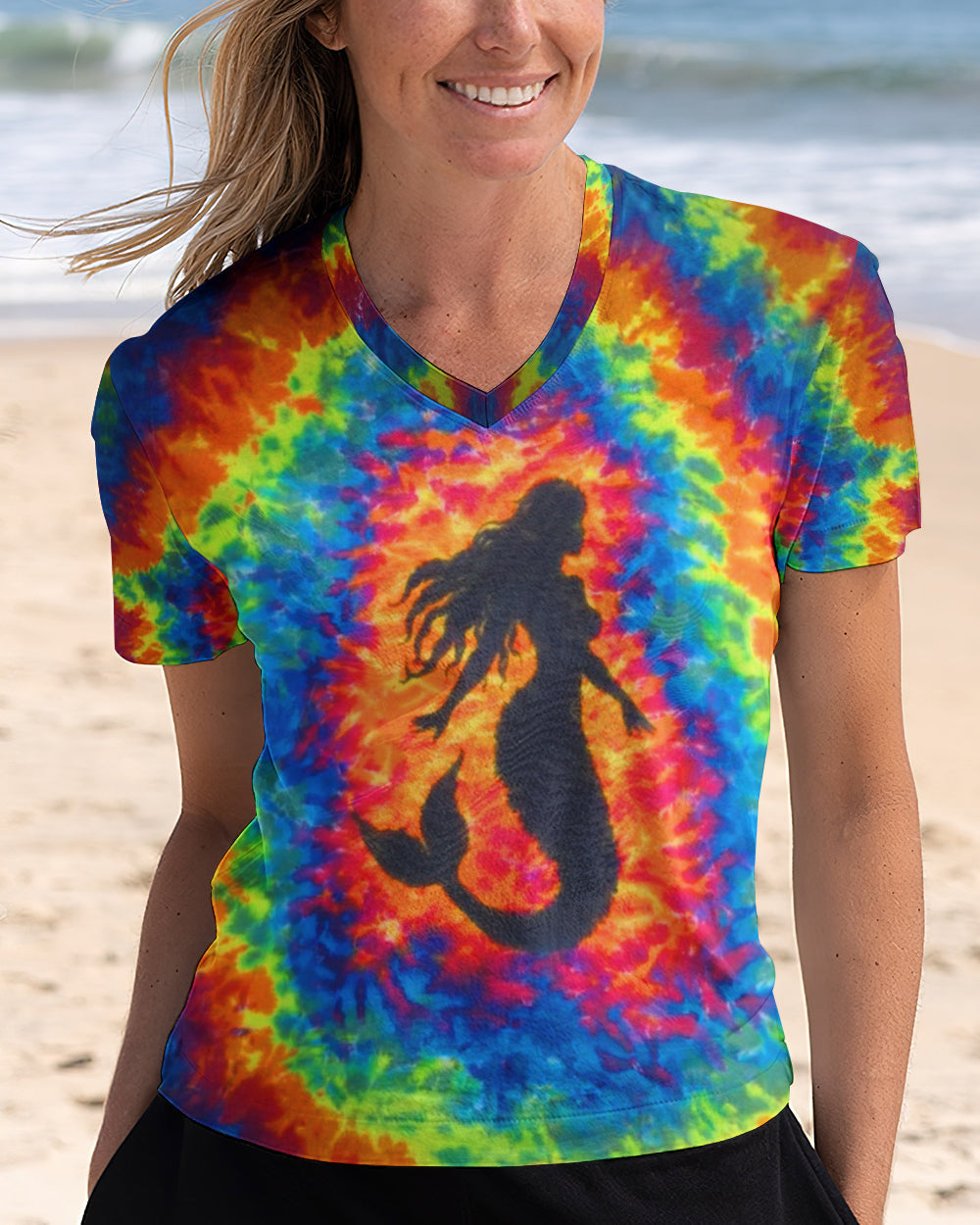 BLISSCORNERS MERMAID COLORFUL SWIRL  ALL OVER PRINT
