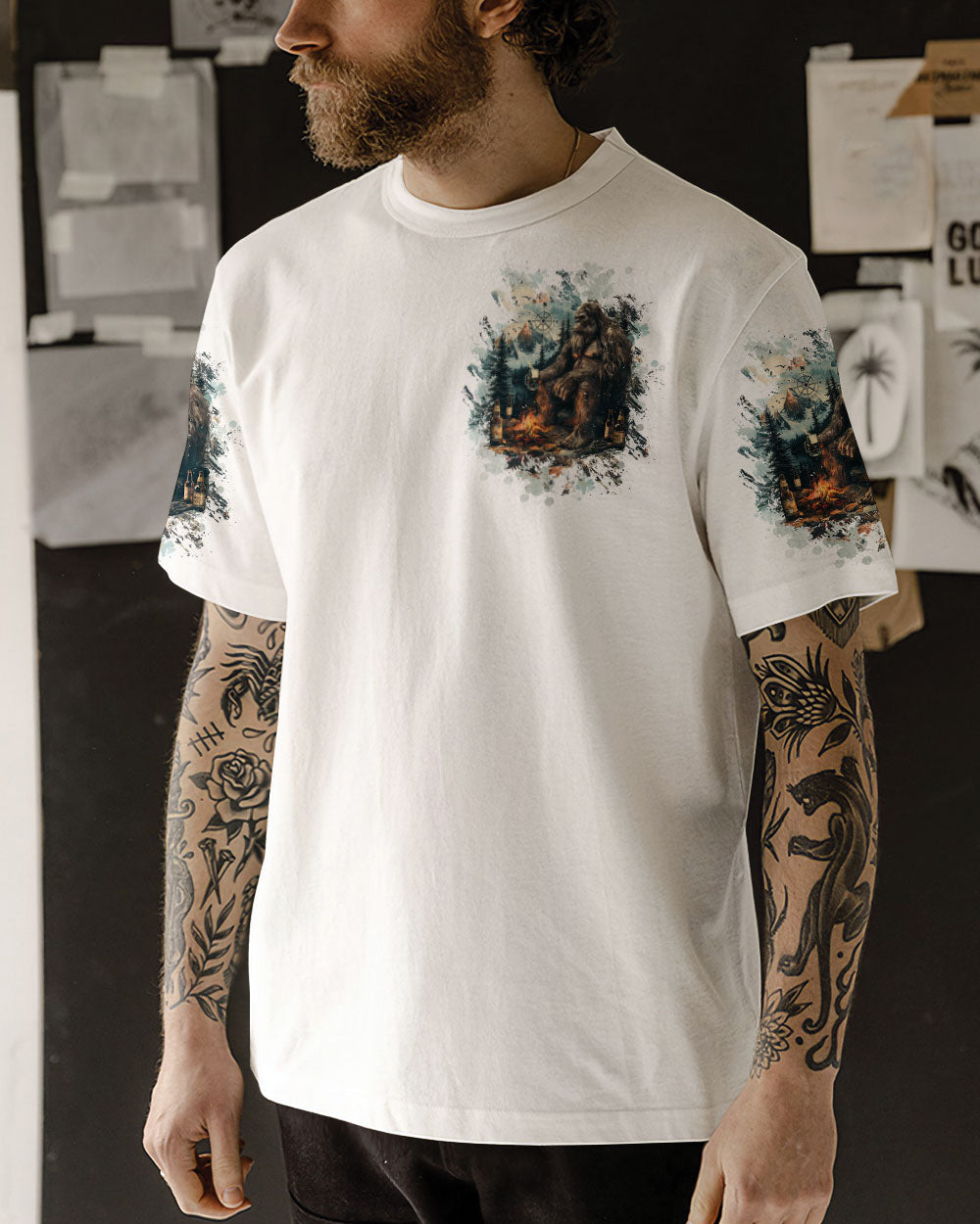 BLISSCORNERS LIFE IS BETTER IN THE NATURE HAZE BIGFOOT ALL OVER PRINT
