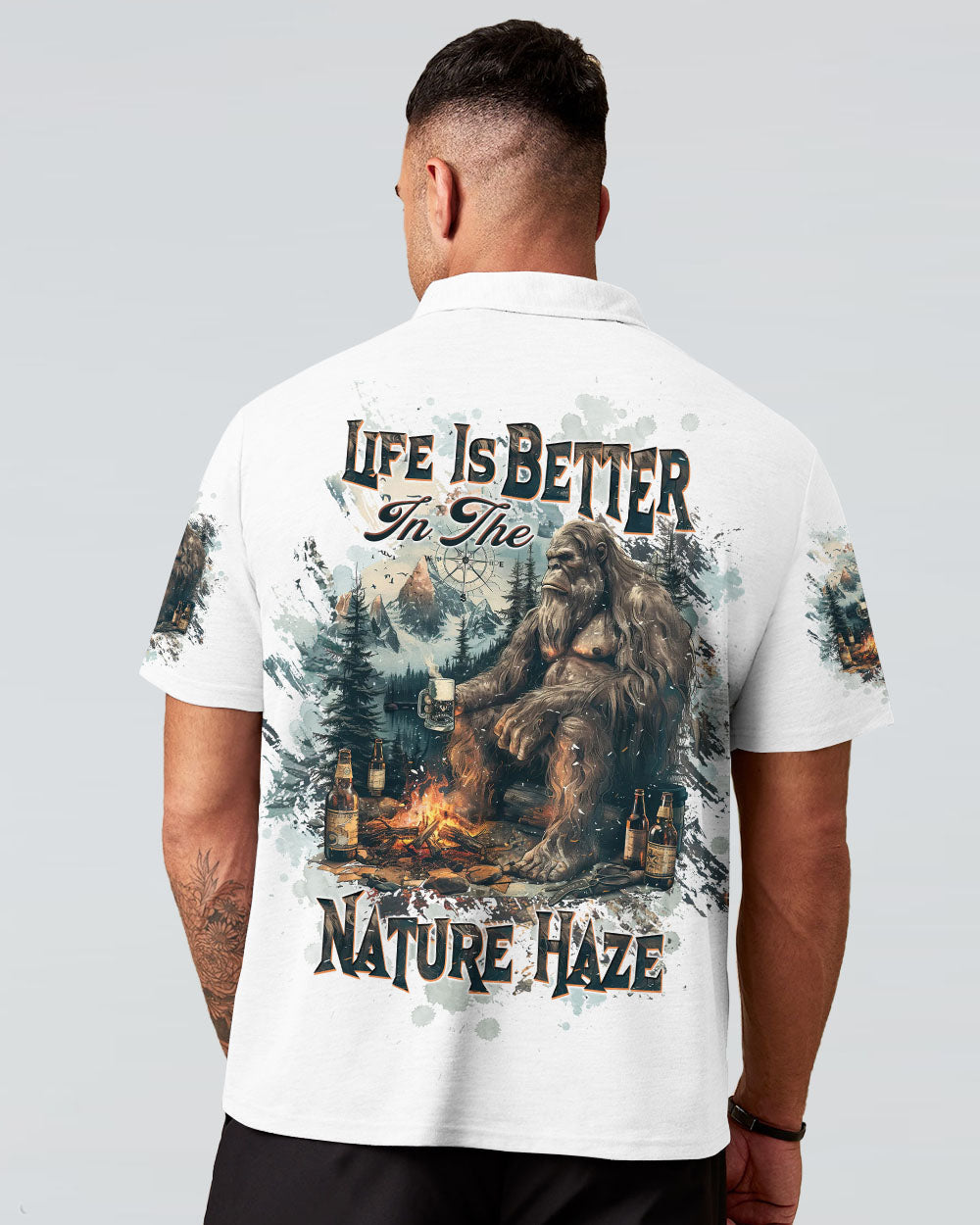 BLISSCORNERS LIFE IS BETTER IN THE NATURE HAZE BIGFOOT ALL OVER PRINT