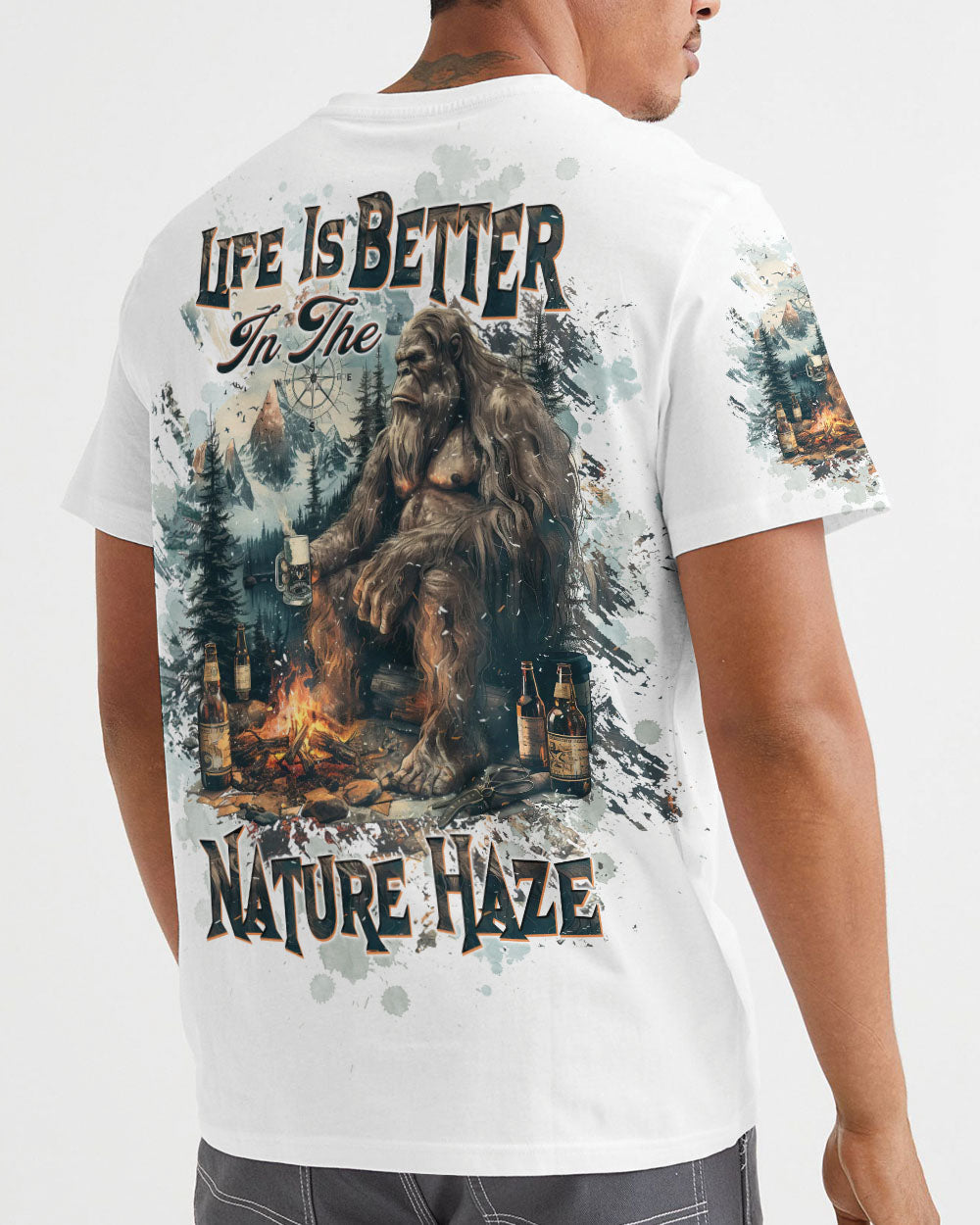 BLISSCORNERS LIFE IS BETTER IN THE NATURE HAZE BIGFOOT ALL OVER PRINT