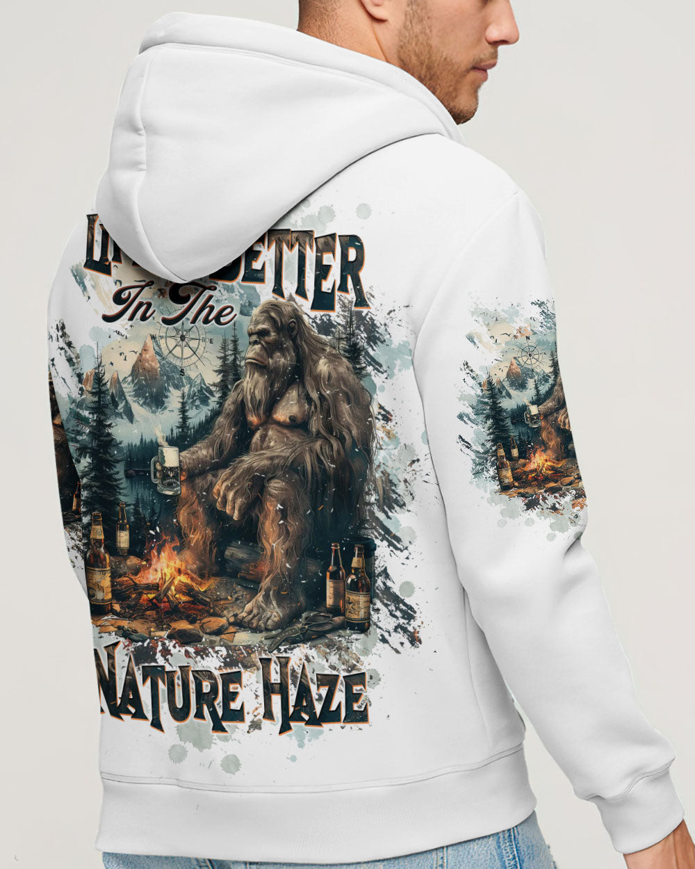 BLISSCORNERS LIFE IS BETTER IN THE NATURE HAZE BIGFOOT ALL OVER PRINT
