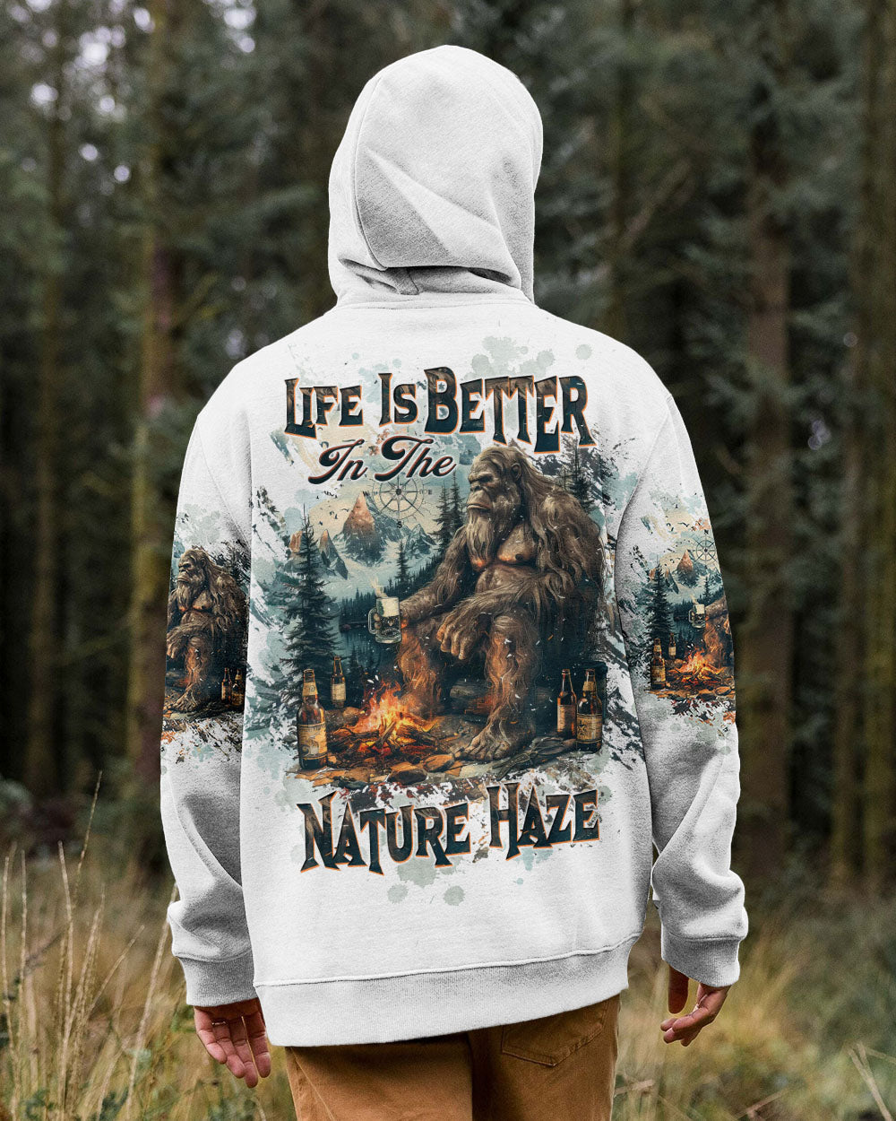 BLISSCORNERS LIFE IS BETTER IN THE NATURE HAZE BIGFOOT ALL OVER PRINT