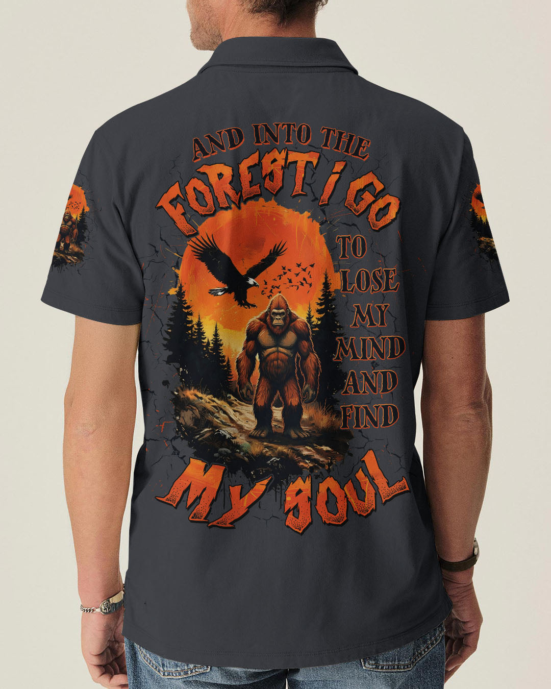 BLISSCORNERS AND INTO THE FOREST I GO BIGFOOT ALL OVER PRINT