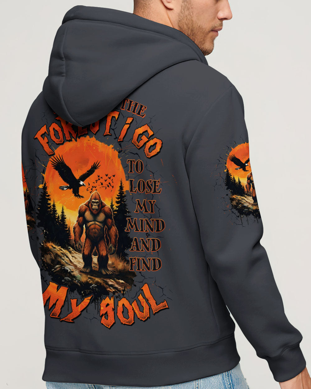 BLISSCORNERS AND INTO THE FOREST I GO BIGFOOT ALL OVER PRINT