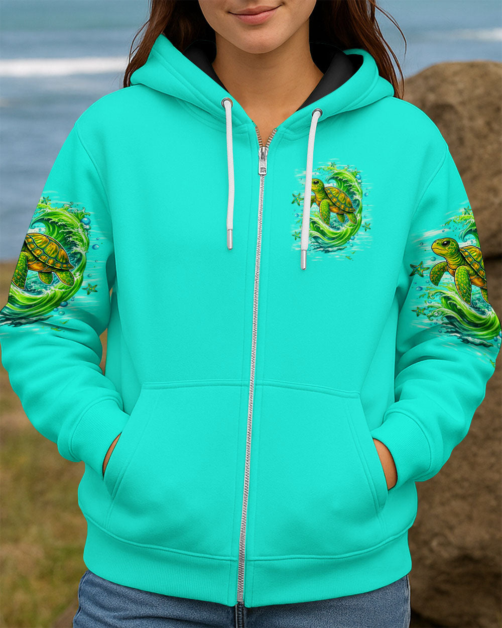 BLISSCORNERS SALTWATER HEALS EVERYTHING TURTLE ALL OVER PRINT