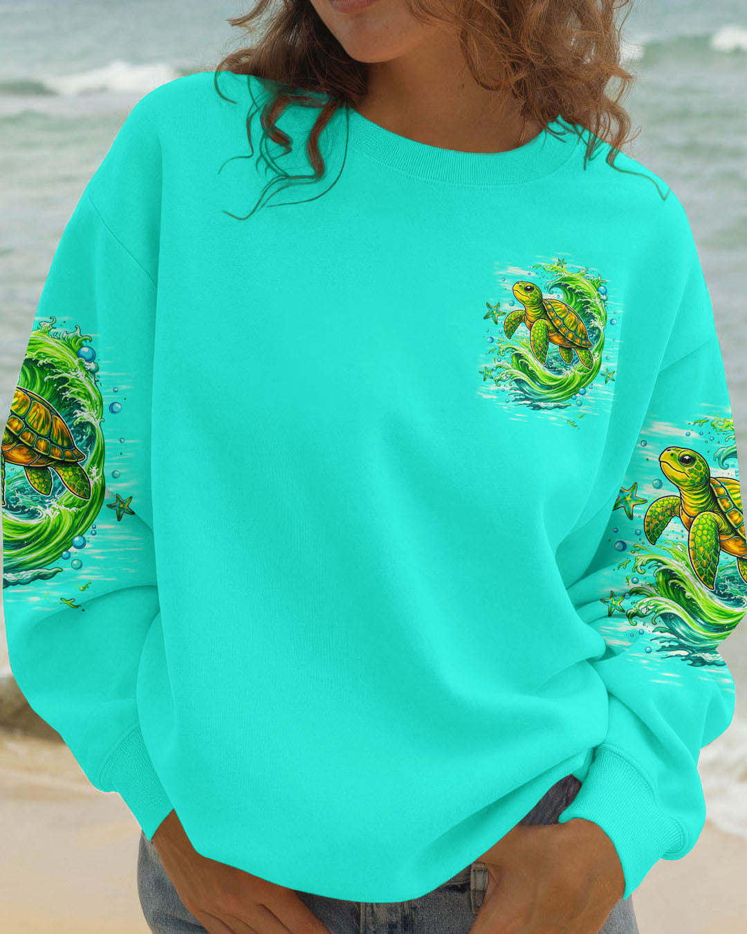 BLISSCORNERS SALTWATER HEALS EVERYTHING TURTLE ALL OVER PRINT