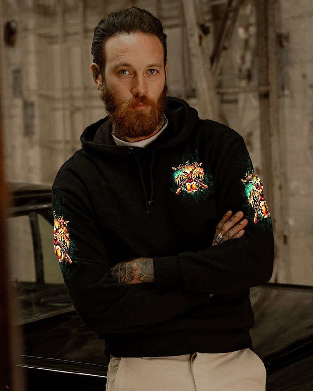 BLISSCORNERS WE SHOOT DEER AND THEN DRINK BEER ALL OVER PRINT