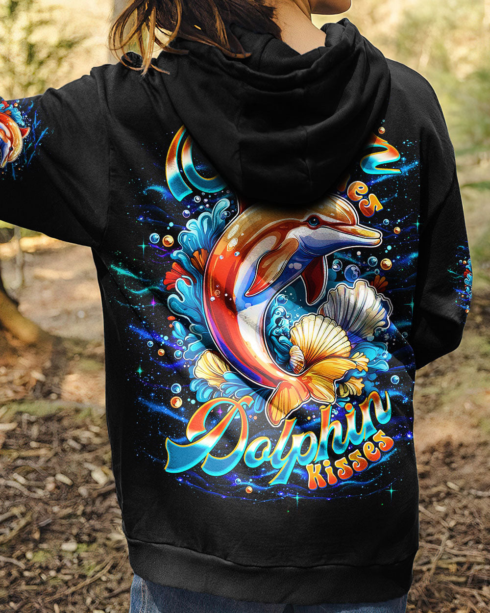 BLISSCORNERS OCEAN WISHES DOLPHIN KISSES ALL OVER PRINT