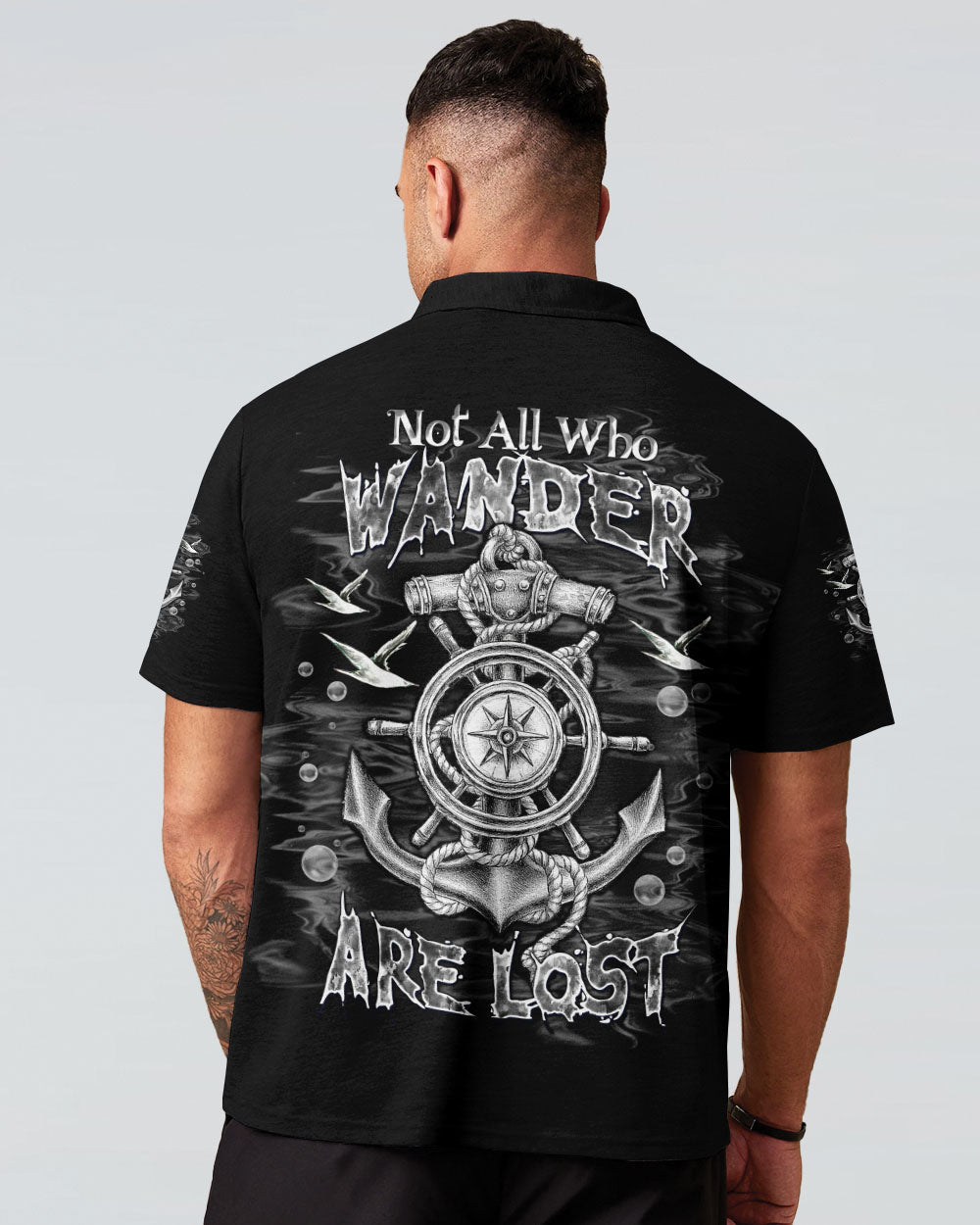 BLISSCORNERS NOT ALL WHO WANDER ARE LOST COMPASS ALL OVER PRINT