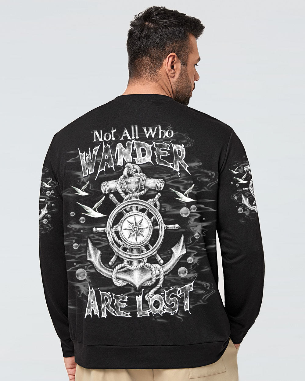 BLISSCORNERS NOT ALL WHO WANDER ARE LOST COMPASS ALL OVER PRINT