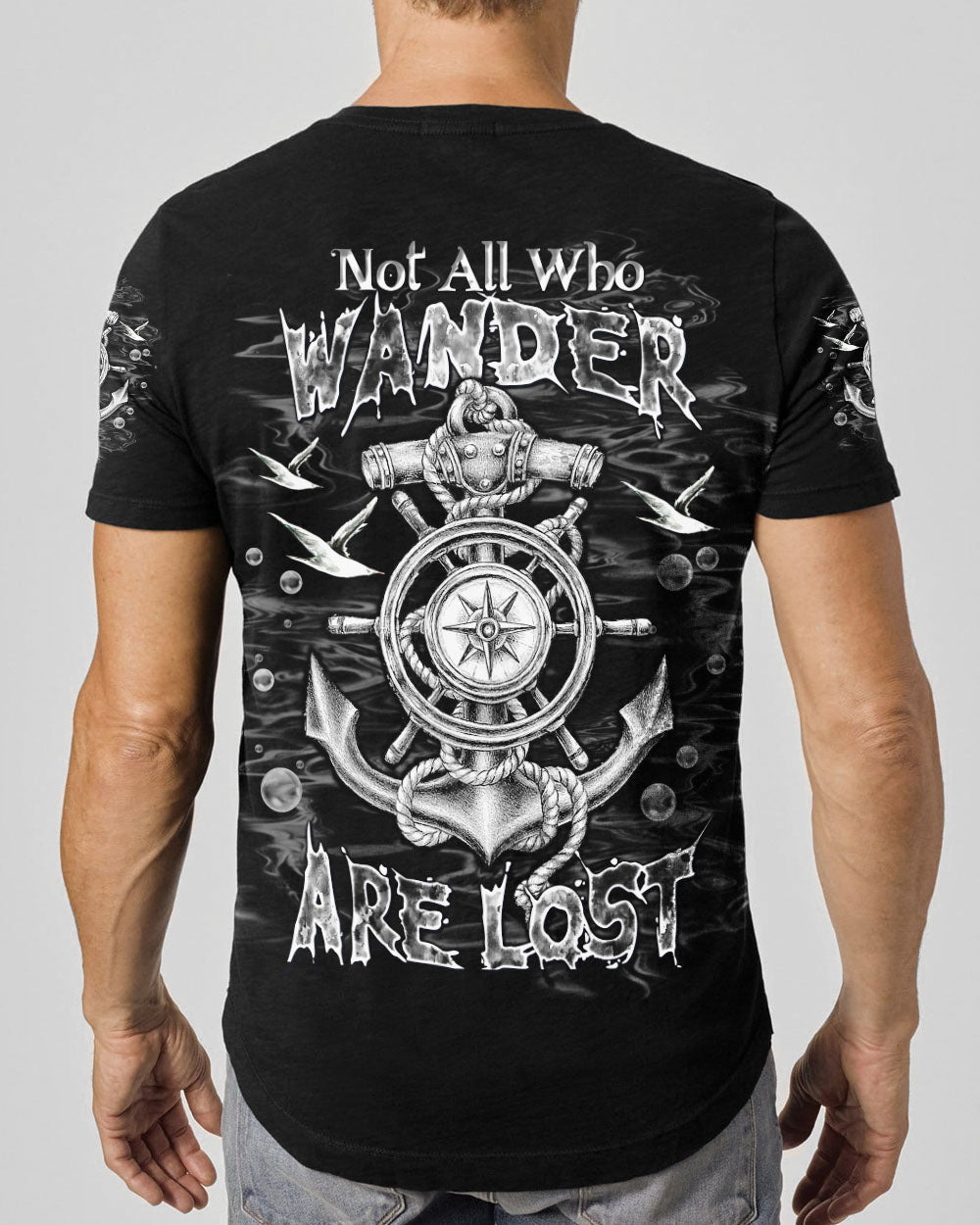BLISSCORNERS NOT ALL WHO WANDER ARE LOST COMPASS ALL OVER PRINT