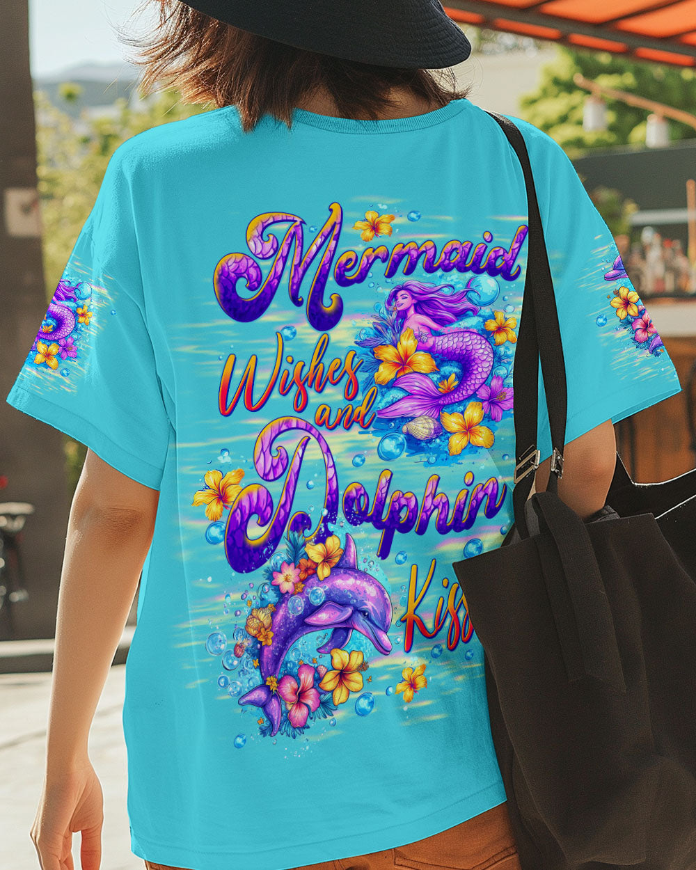 BLISSCORNERS MERMAID WISHES DOLPHIN KISSES ALL OVER PRINT