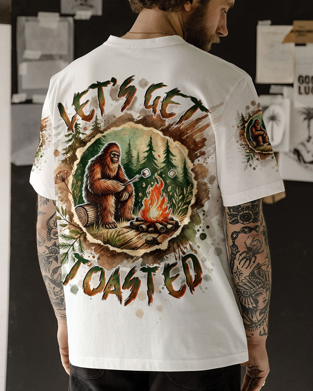 BLISSCORNERS LET'S GET TOASTED BIGFOOT ALL OVER PRINT