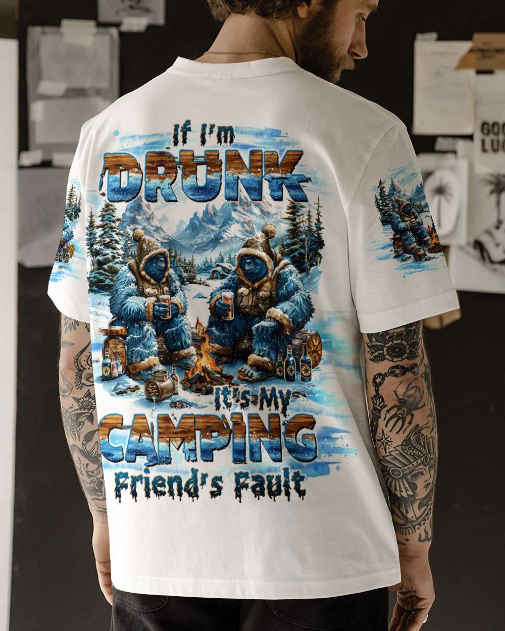 BLISSCORNERS IF I'M DRUNK BIGFOOT ALL OVER PRINT