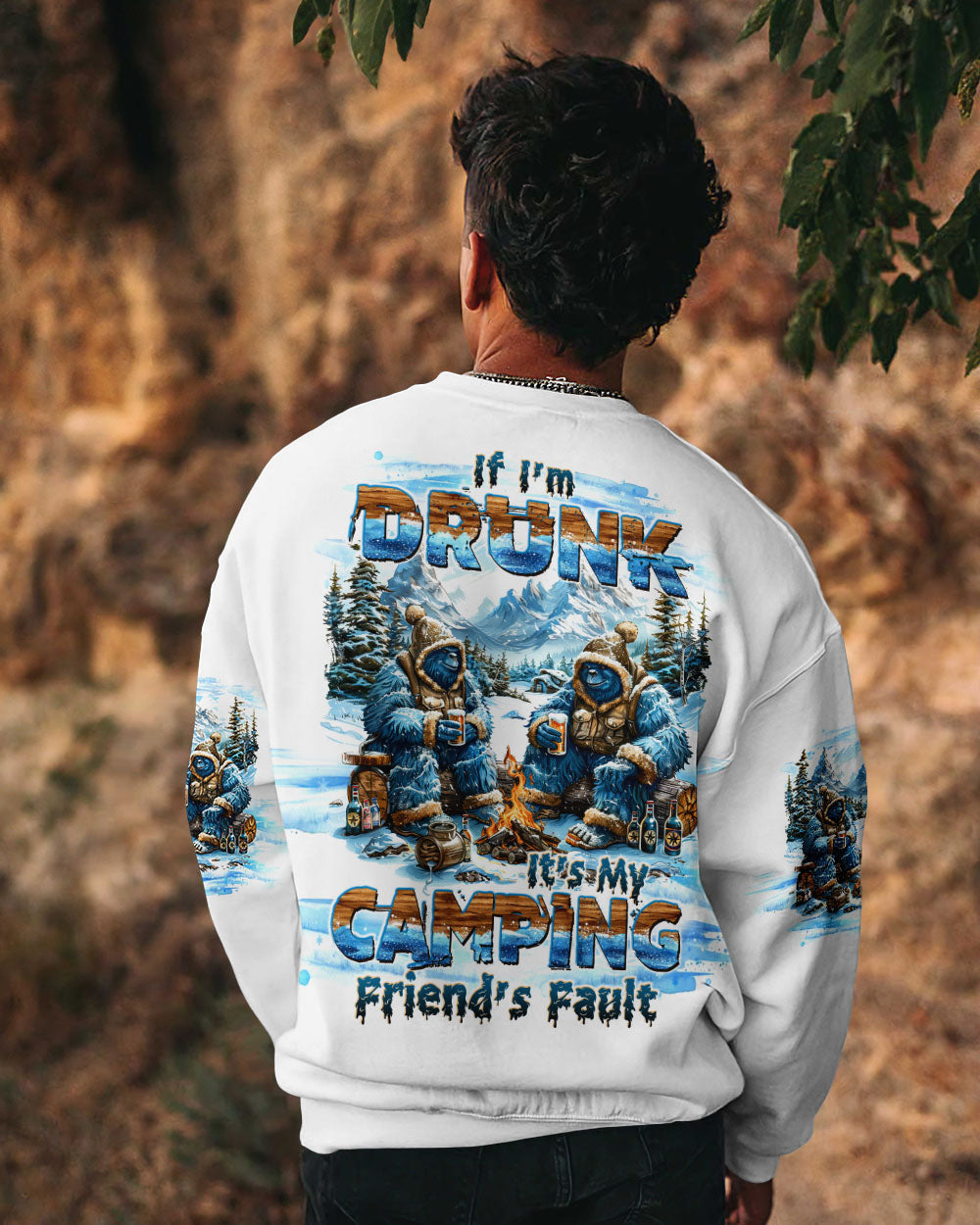 BLISSCORNERS IF I'M DRUNK BIGFOOT ALL OVER PRINT