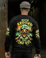 BLISSCORNERS BUCK AROUND AND FIND OUT DEER HUNTING FOXHOUND DOG ALL OVER PRINT