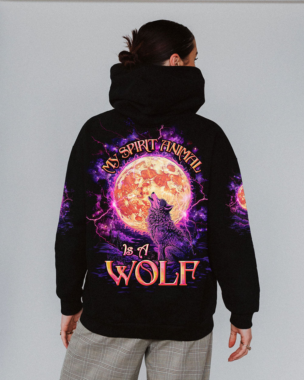 BLISSCORNERS MY SPIRIT ANIMAL IS A WOLF ALL OVER PRINT