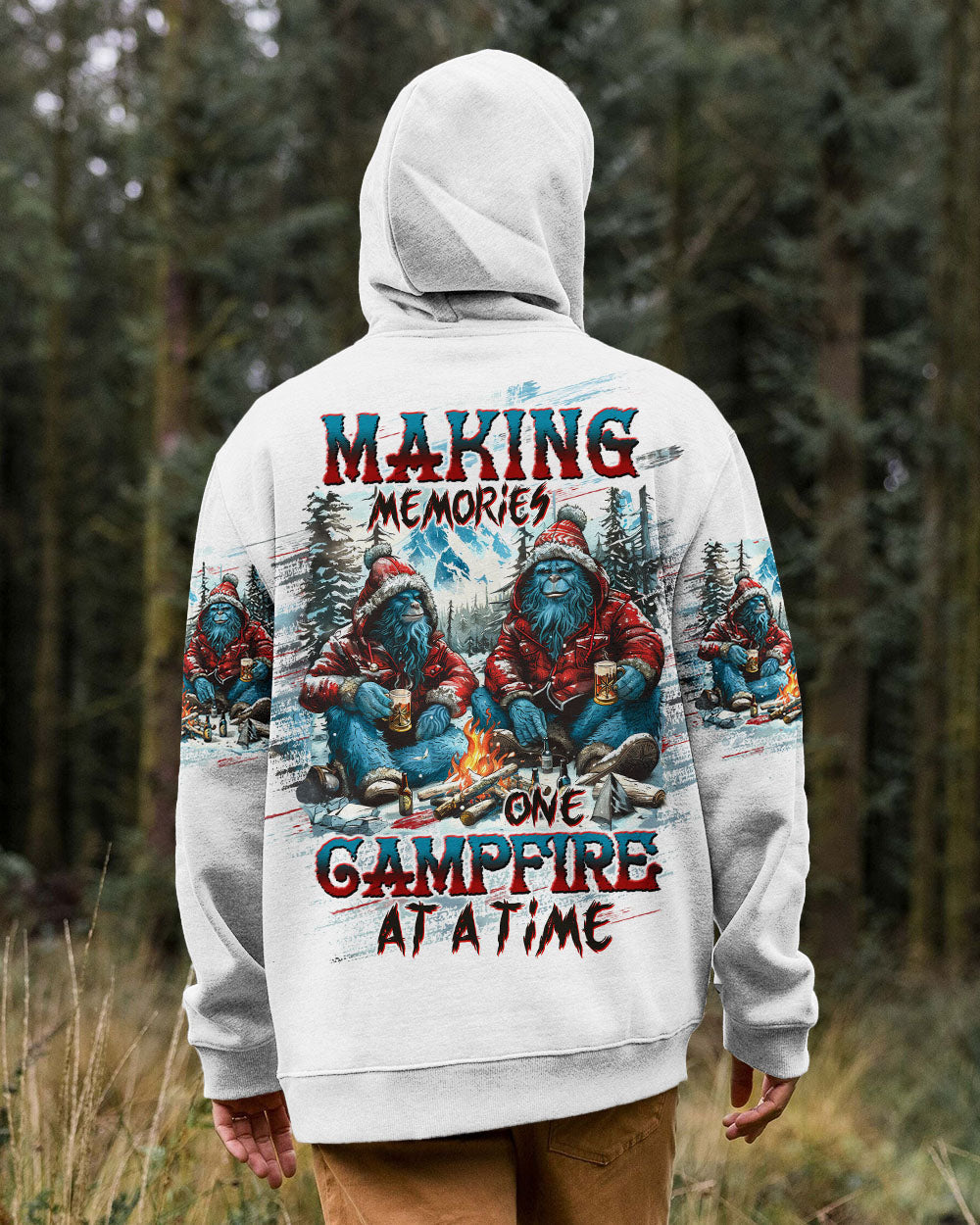 BLISSCORNERS MAKING MEMORIES ONE CAMPFIRE AT A TIME BIGFOOT  ALL OVER PRINT