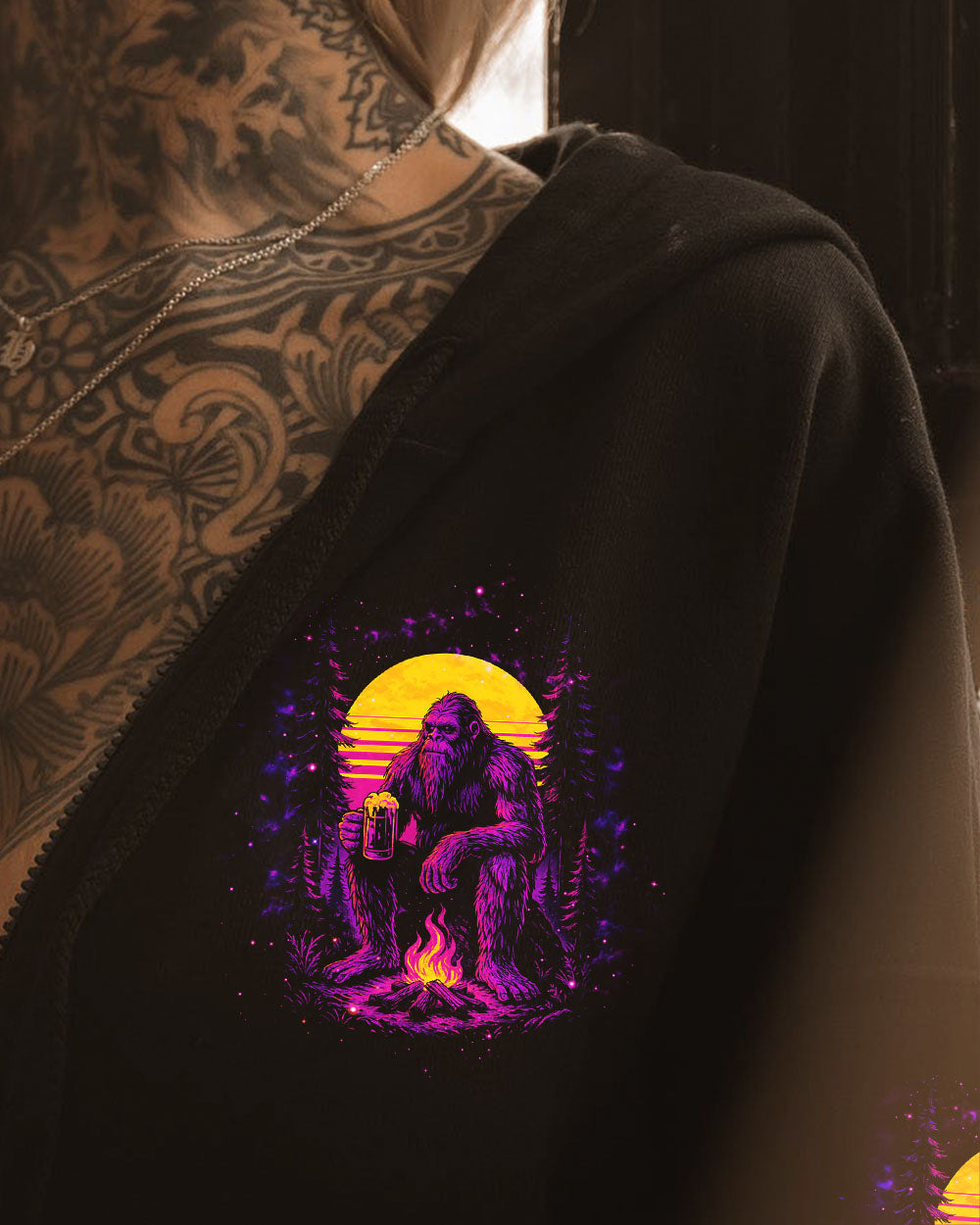 BLISSCORNERS HELLO DARKNESS MY OLD FRIEND BIGFOOT ALL OVER PRINT -  TLTW2410252