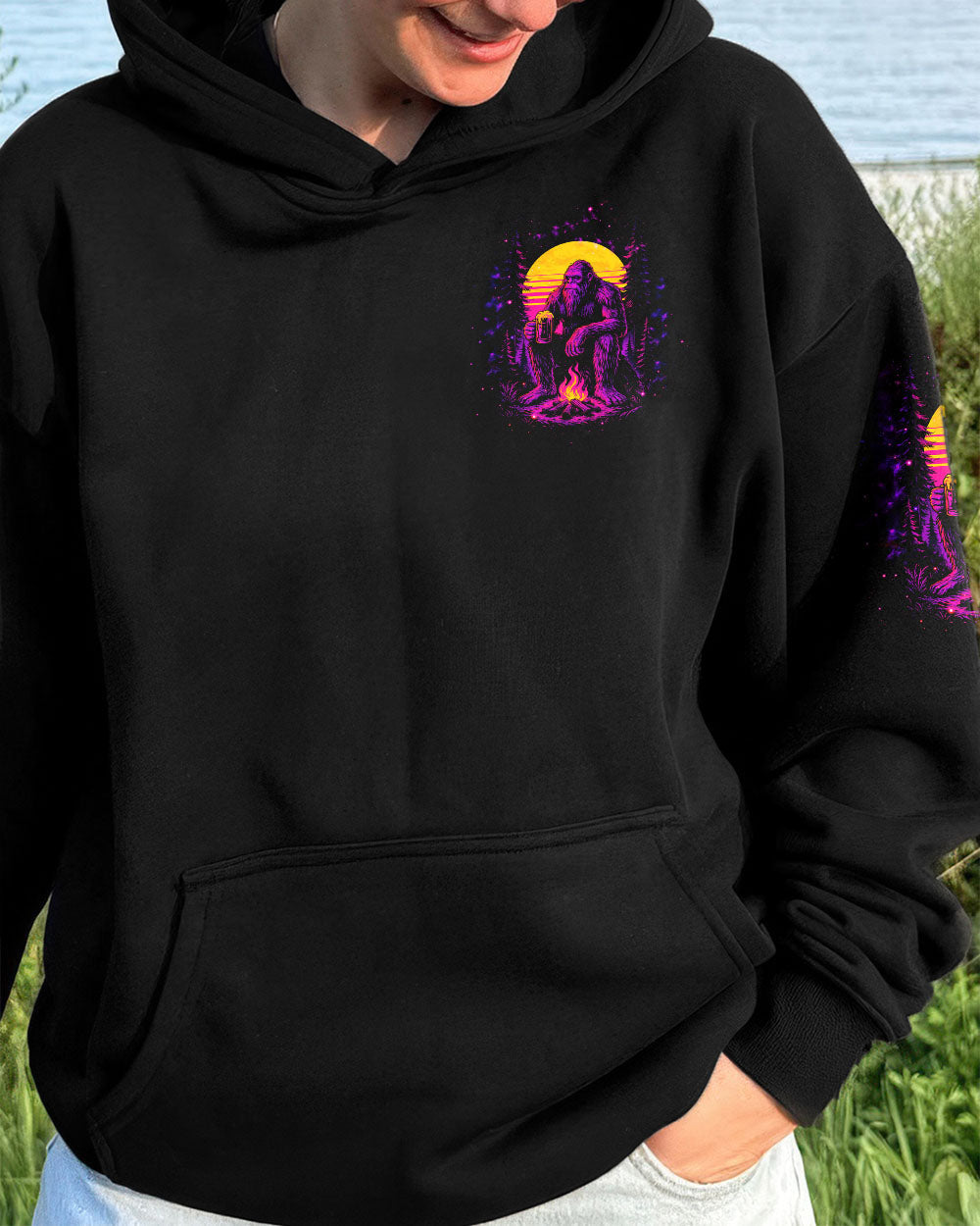 BLISSCORNERS HELLO DARKNESS MY OLD FRIEND BIGFOOT ALL OVER PRINT -  TLTW2410252
