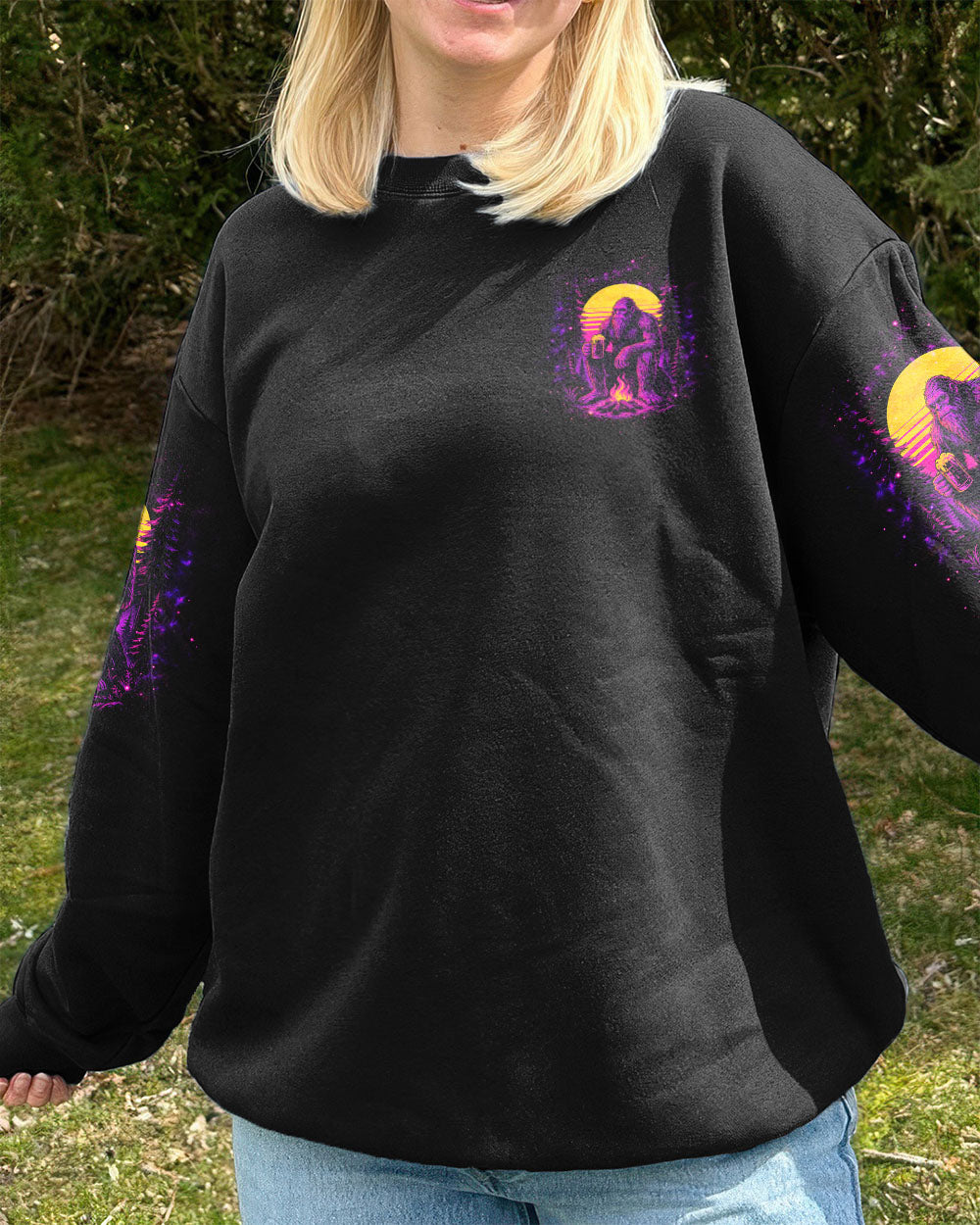 BLISSCORNERS HELLO DARKNESS MY OLD FRIEND BIGFOOT ALL OVER PRINT -  TLTW2410252