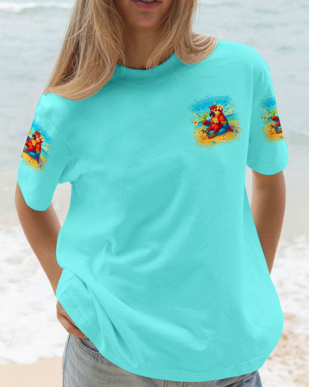 BLISSCORNERS WE DON'T SKINNY DIP PARROT ALL OVER PRINT
