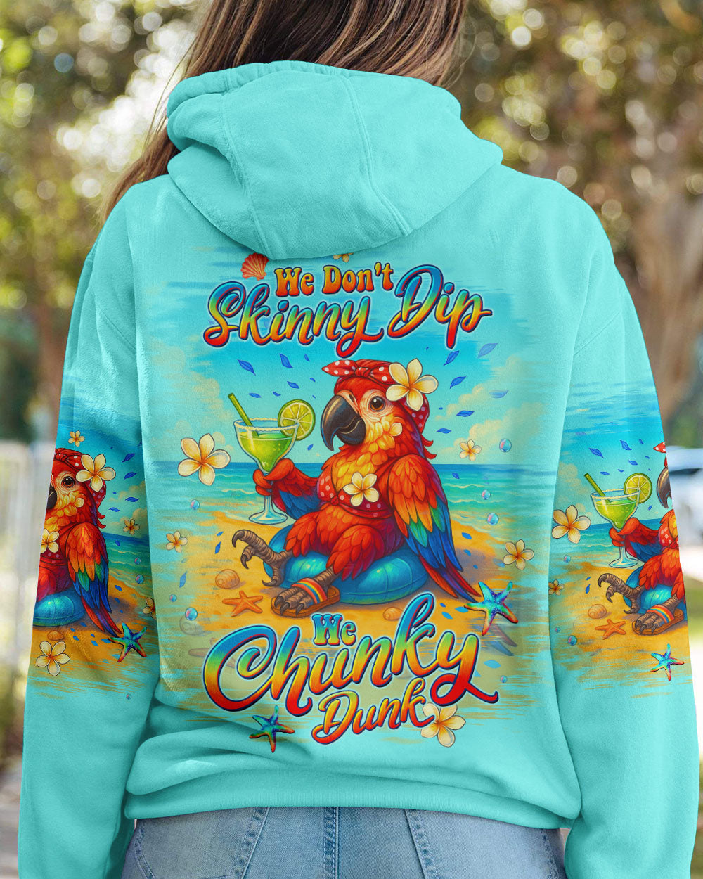 BLISSCORNERS WE DON'T SKINNY DIP PARROT ALL OVER PRINT