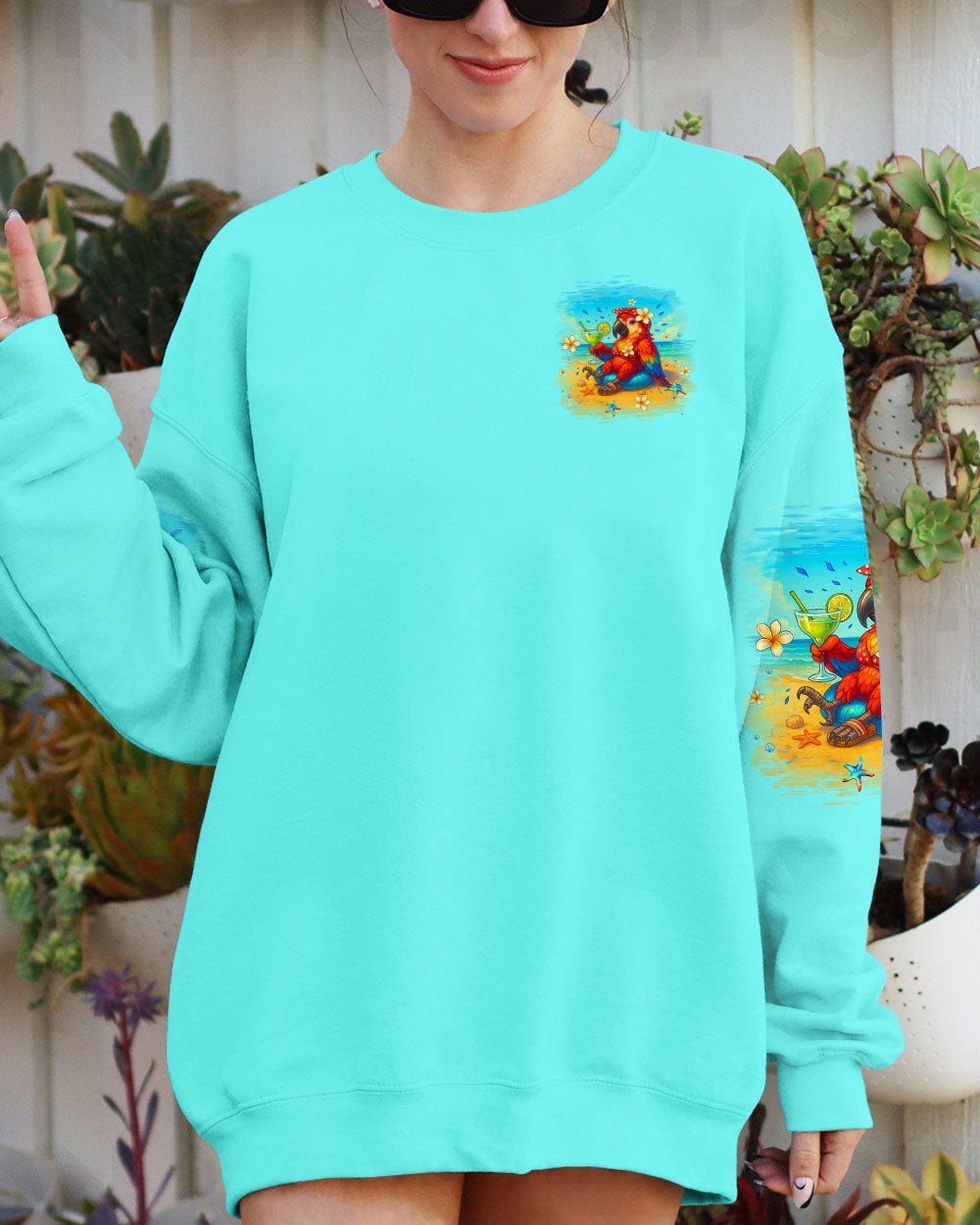 BLISSCORNERS WE DON'T SKINNY DIP PARROT ALL OVER PRINT