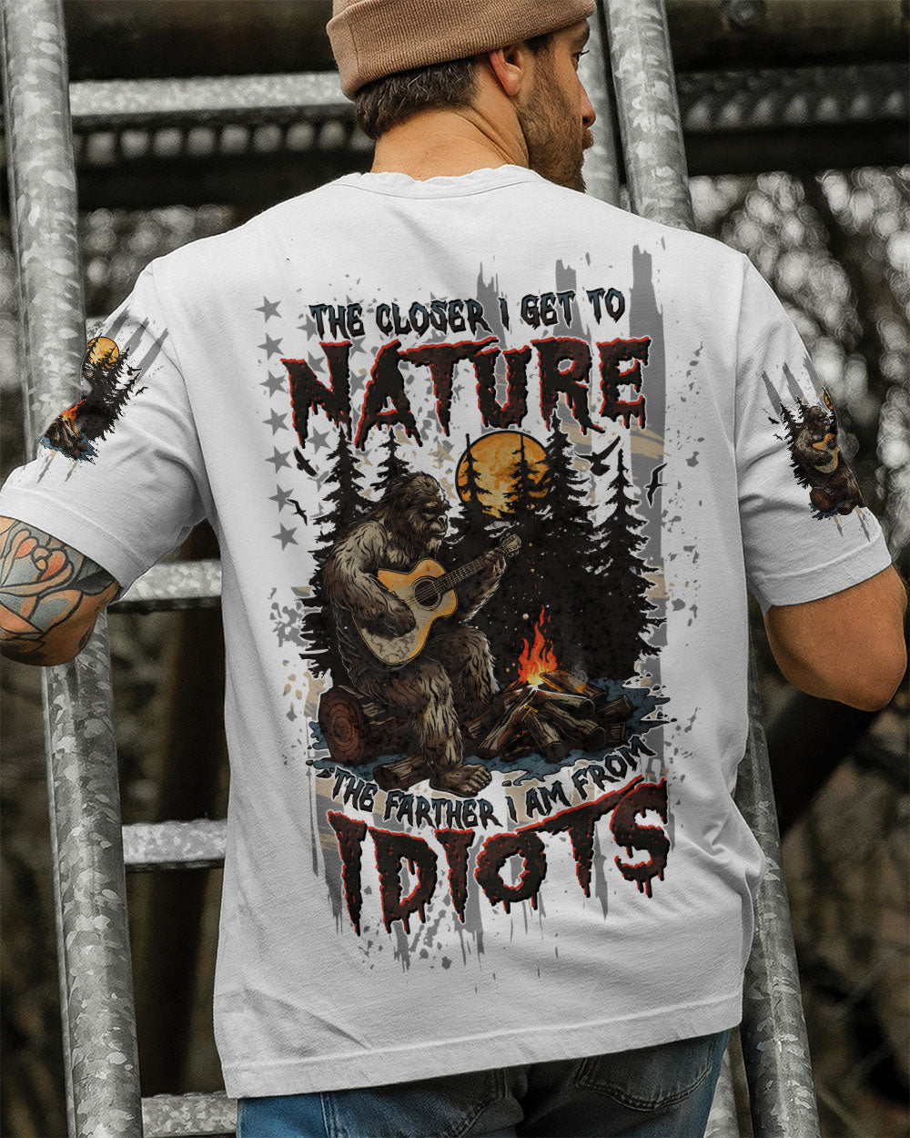 BLISSCORNERS THE CLOSER I GET TO NATURE BIGFOOT ALL OVER PRINT