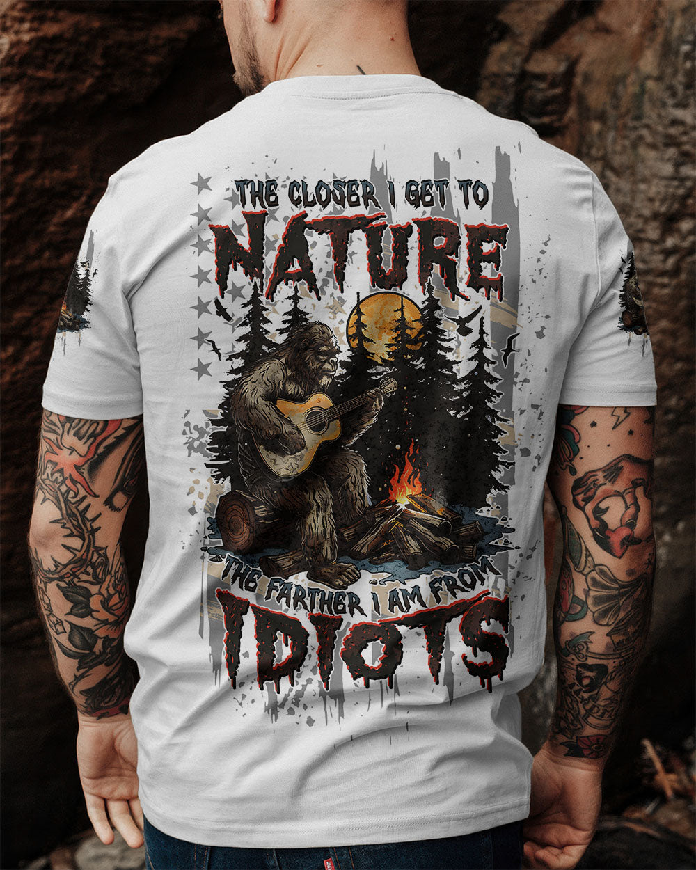 BLISSCORNERS THE CLOSER I GET TO NATURE BIGFOOT ALL OVER PRINT