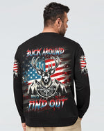 BLISSCORNERS BUCK AROUND AND FIND OUT DEER HUNTING ALL OVER PRINT