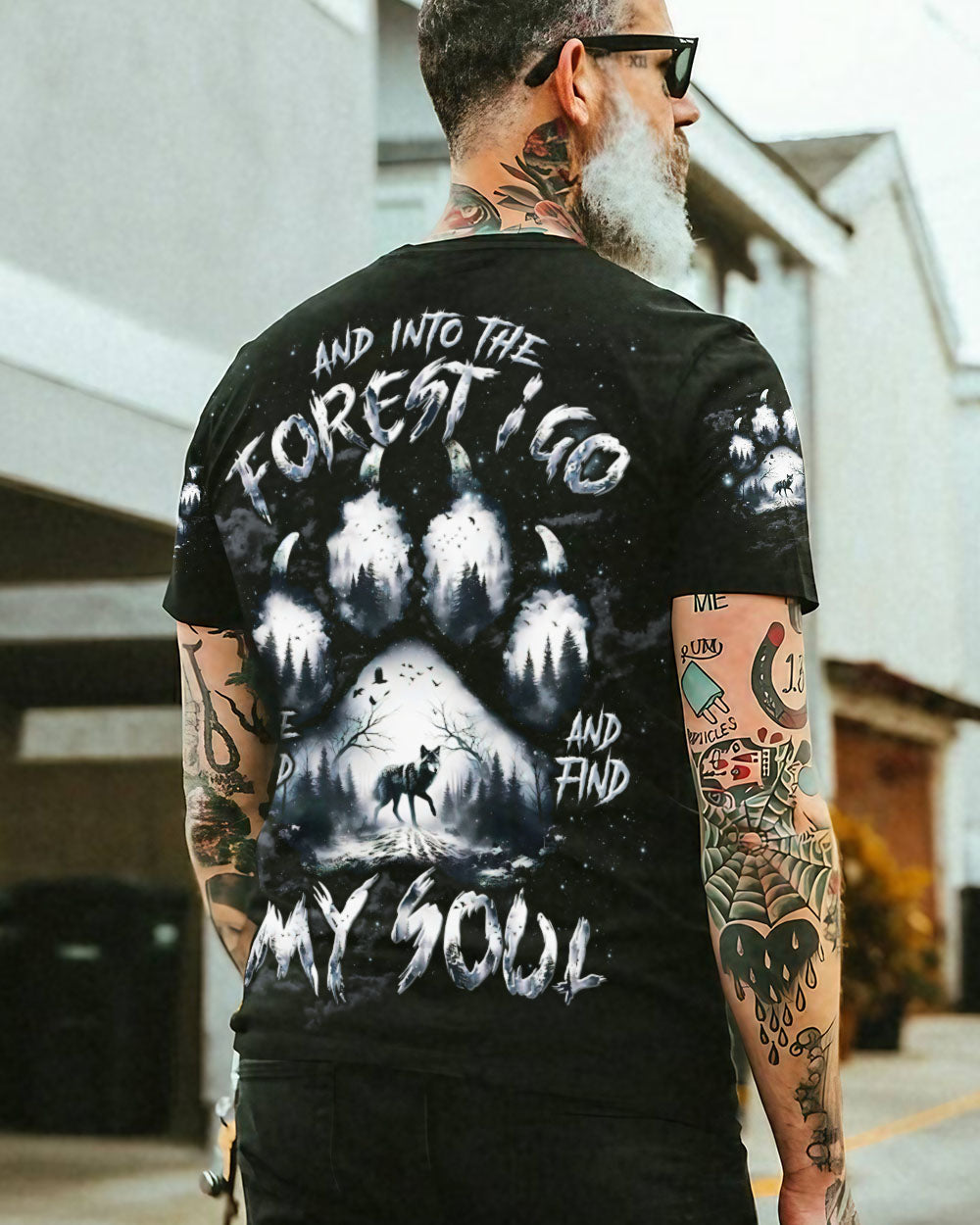 BLISSCORNERS AND INTO THE FOREST I GO WOLF ALL OVER PRINT