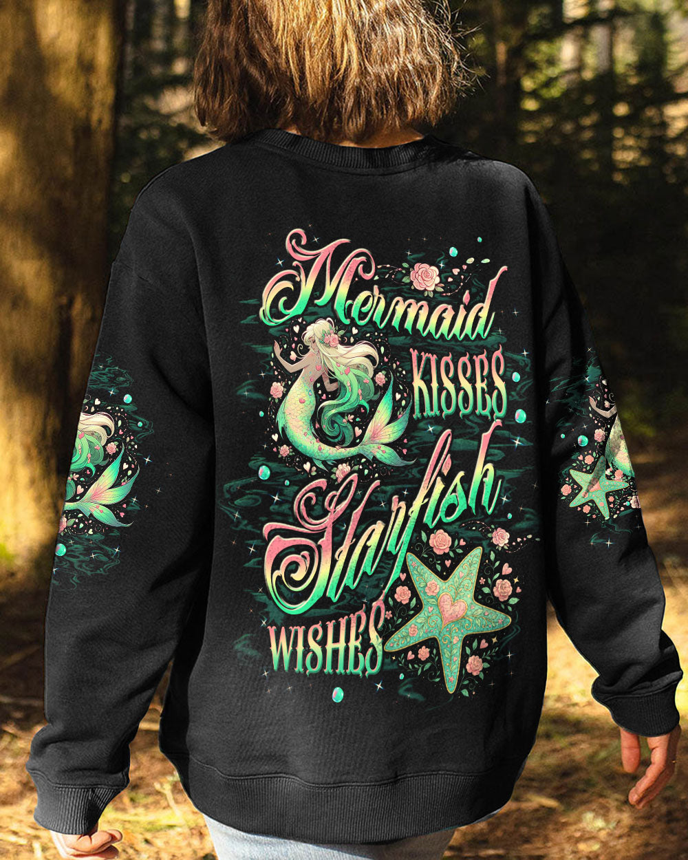 BLISSCORNERS MERMAID KISSES STARFISH WISHES ALL OVER PRINT