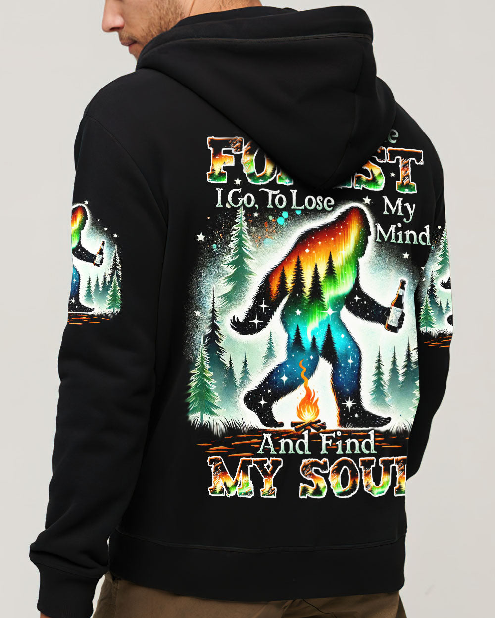 BLISSCORNERS AND INTO THE FOREST I GO BIGFOOT ALL OVER PRINT