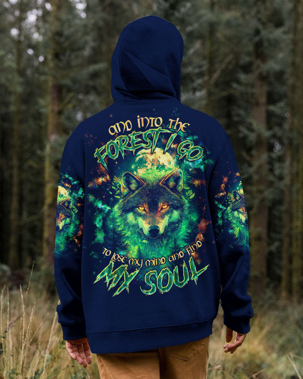 BLISSCORNERS AND INTO THE FOREST I GO WOLF ALL OVER PRINT